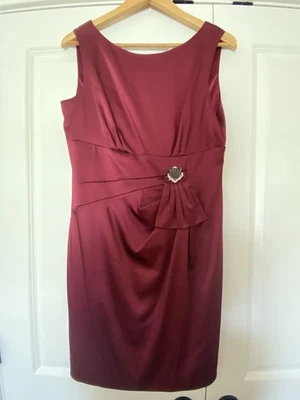 Vestido de fiesta Tahari by Arthur S. Levine para mujer 12P vino sin mangas Foto 1 de 4