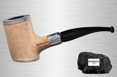 Rattray's Glory Day Cap Olive Brushed Pfeife Half-Bent Poker 9mm Filter - Bild 1 von 4