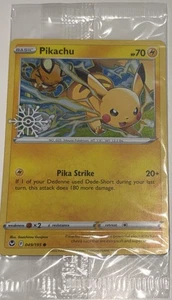 Pokemon Pikachu Cosmos Holo Copo de Nieve Estampado Promo 049/195 Sellado de Fábrica Juego de Cartas Coleccionables - Imagen 1 de 2