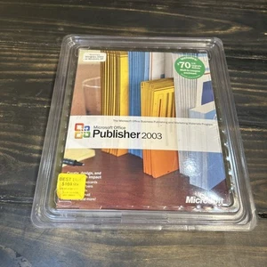 Microsoft Office Publisher 2003 for Windows 2000 / XP W/Product Key SEALED NEW - Afbeelding 1 van 4