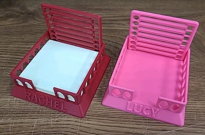 Postit Note Holder with Stencil - WILL CUSTOMIZE - 3d Printed - ANY COLOR - Image 1 of 4