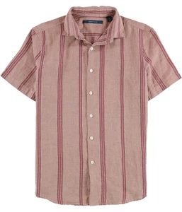 Perry Ellis Mens Banded Collar Button Up Shirt - Picture 1 of 5