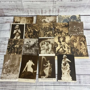 Lot Of 17 Antique French Art Postcards (Louvre Paris Salon Bruxelles Luxembourg) - Picture 1 of 6