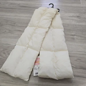 UNIQLO Heattech gefütterter wattierter Schal neu cremeweiß - Bild 1 von 7