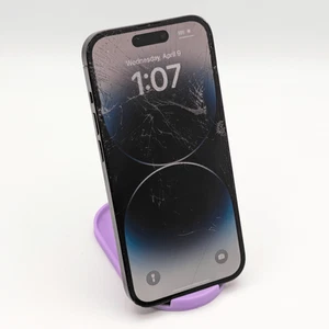 Cracked Apple iPhone 14 Pro A2650 128GB | T-MOBILE ONLY - Picture 1 of 8