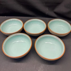 Noritake Stoneware Boulder Ridge Salad Bowls Set of 5 Japan Unused No Box - Picture 1 of 8