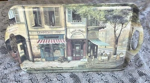 PARIS SCENE, LARGE HANDLED MELAMINE TRAY, 18.9" x 11.6", PIMPERNEL EXCELLENT! - Picture 1 of 4