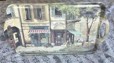 PARIS SCENE, LARGE HANDLED MELAMINE TRAY, 18.9" x 11.6", PIMPERNEL EXCELLENT! - Image 1 of 4
