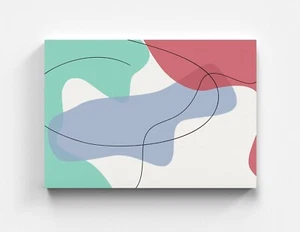 Quadro su tela astratto neutro colorato decorazione moderna quadro da parete artista arte - Foto 1 di 7