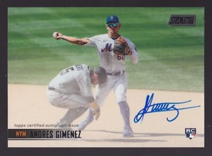 ANDRES GIMENEZ | 2021 Topps Stadium Club BLACK FOIL - Auto AUTOGRAPH | 21/25