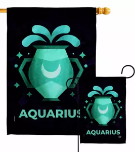 Wassermann Garten Flagge Sternzeichen Interessen Deko klein Geschenk Hof Haus Banner - Bild 1 von 17