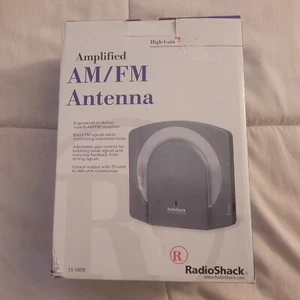 Radio Shack Amplified Indoor AM/FM Antenna 150-1859 Adjustable Gain Control Used - Picture 1 of 6