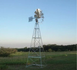 Becker Windmill Sturdy 4-Leg for Natural Pond Aeration 12' Tall - Picture 1 of 3