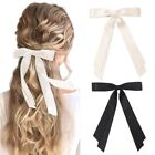 2 Pack Bow Hair Clips With Long Tail, Ribbon Hair Bows For Women, Elegant