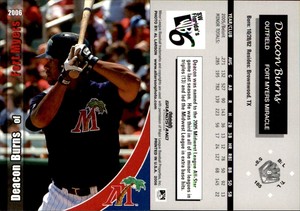 Deacon Burns 2006 Grandstand Fort Myers Miracle #25 Card *AutographDen*
