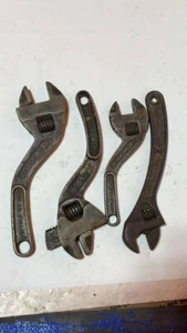 Vintage Westcott and Bergman S Curved Adjustable Wrenches set of 4 Free shipping - Picture 1 of 9