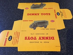 Caja de reproducción DINKY TOYS para vagón del ejército 621 de 3 toneladas - ejército militar repro - Imagen 1 de 7