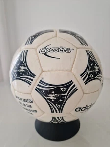ADIDAS OFFICIAL MATCH BALL FIFA WORLD CUP 1994 QUESTRA MADE IN FRANCE HOLDS AIR - Imagen 1 de 13