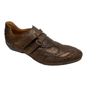 SCARPE SNEAKERS CASUAL UOMO CAFENOIR WALSH FA43 PELLE MARRONE ORIGINALE AI - Picture 1 of 6