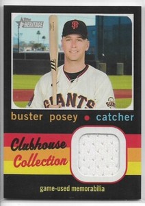 2020 Topps Heritage Buster Posey  Clubhouse Collection Relic  Giants