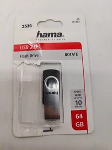 Hama 64 GB USB-Stick USB 3.0 Datenstick 70 MB/s Datentransfer, mit Öse - Bild 1 von 2