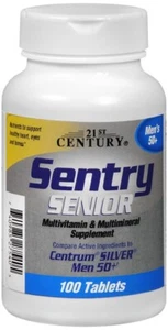 21st Century Sentry Senior Men's 50+ Multivitamin & Multimineral Tablets 100 EA - Picture 1 of 1
