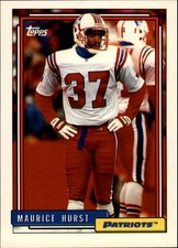 1992 Topps Football Card #501 Maurice Hurst