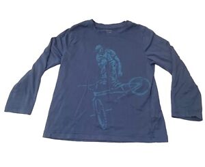 Icebreaker Jungen Größe 5-6 Merinowolle blaues Shirt Langarm Camping Spielen *lesen*