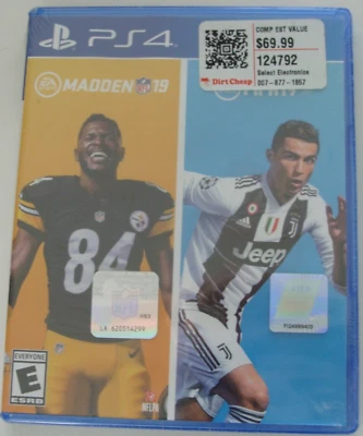NEW SEALED EA Sports 19 Bundle Madden 19 FIFA 19 PS4 Sony PlayStation 4 (2018) - Image 1 of 3