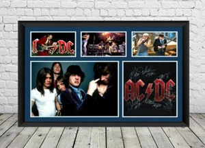 AC DC signed Foto Poster handsigniert Rock Musik Memorabilia - Bild 1 von 2