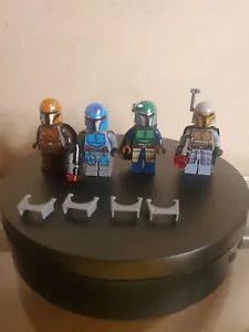 LEGO Star Wars Mandalorian Minifigura LOTE de 4 Minifiguras 75267 con 2 Blasters - Imagen 1 de 3
