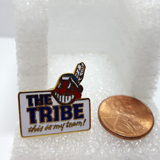 Vintage Cleveland Indians Chief Wahoo THE TRIBE This is my Team! Hat Lapel Pin