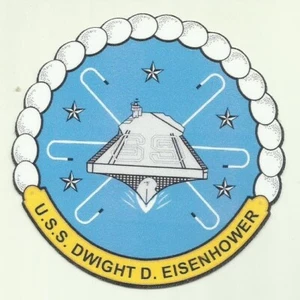 2 USS DWIGHT D EISENHOWER CVN 69 U.S.NAVY AUFKLEBER Krieg FLUGZEUGTRÄGER USA FLIEGEN - Bild 1 von 2