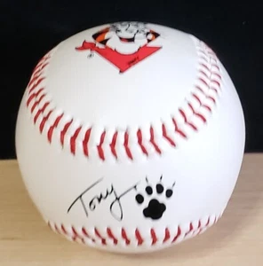 Vtg NEW Kelloggs Tony the Tiger Baseball "Signed" by Tony Regulation Size&Weight - Picture 1 of 3