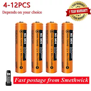 Panasonic Ni-MH AAA 1.2V 750mah Cordless Phones Rechargeable Battery HHR-70AAAB - Picture 1 of 11