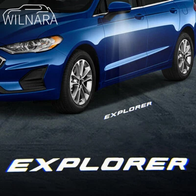 3D 2×HD SideView Mirror Puddle Shadow LED Welcome Lights For Ford Explorer F150 - Image 1 of 4