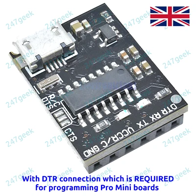 🇬🇧 CH340 DTR USB TTL Serial Download Programming Adapter Arduino Pro Mini - UK - Image 1 of 4