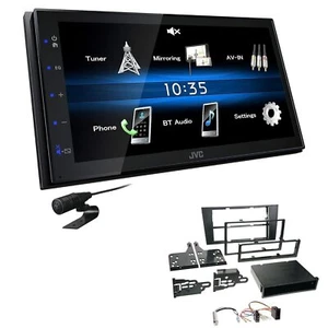 JVC 2 DIN Digital Autoradio Bluetooth USB für Audi A4 1999-2001 schwarz - Bild 1 von 5