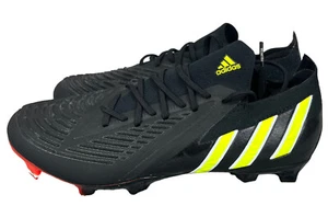Adidas Predator Soccer Cleats Men’s 6.5 Edge.1 L FG  Black GW1023 New - Picture 1 of 19