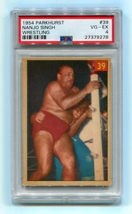 1954 Parkhurst Wrestling 39 Nanjo Singh RC Rookie Card PSA 4 VG-EX NQ vintage - Picture 1 of 2