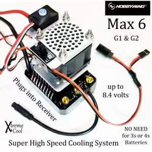 RCP Xtreme Cool Hobbywing G1 G2 Max 6 High Speed Kühllüftersystem 8 Volt 28cfm - Bild 1 von 24