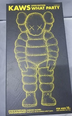 Kaws One What Party Open Edition Yellow Figure - Image 1 of 4