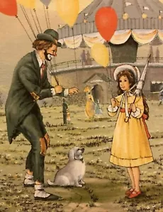 VINTAGE C. Carson Serigraph Oil Painting Cerified Circus Clown Signed 12"×16" - Picture 1 of 8