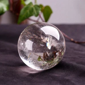 Palla di pietra curativa cristallo di quarzo sfera trasparente naturale 60 mm + decorazione supporto - Foto 1 di 12