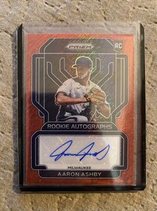 2022 Prizm Baseball Aaron Ashby Red Shimmer Auto #’d 6/7 SSP Mint (A24)
