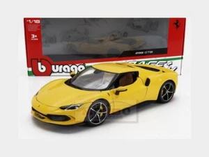 1:18 BURAGO Ferrari 296 Gtb Hybrid 830Hp V6 2021 Yellow BU16018Y Model - Picture 1 of 2