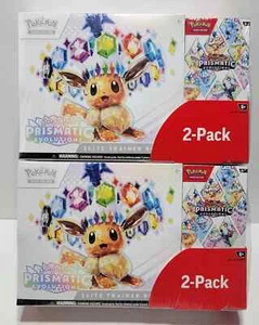 Costco Pokémon Prismatic Evolutions Elite Trainer Box + Booster Bundle, 2-pack - Picture 1 of 10