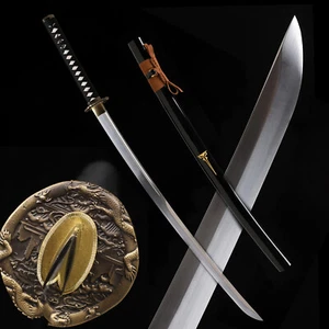 Hand Polished JP Samurai Sword Katana 9260 Spring Steel Sharp Unokubi Zukuri - Picture 1 of 14