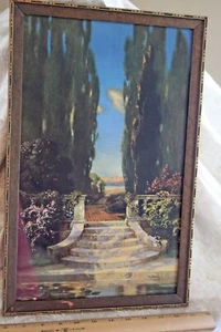 VNTG R Atkinson Fox Art Deco Sunny South Print Original Frame 17.25” X. 11” - Picture 1 of 5