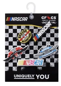 NASCAR Crocs Jibbitz CONJUNTO de 5 dijes originales ÚNICO NUEVO CON ETIQUETAS/SELLADO - Imagen 1 de 3